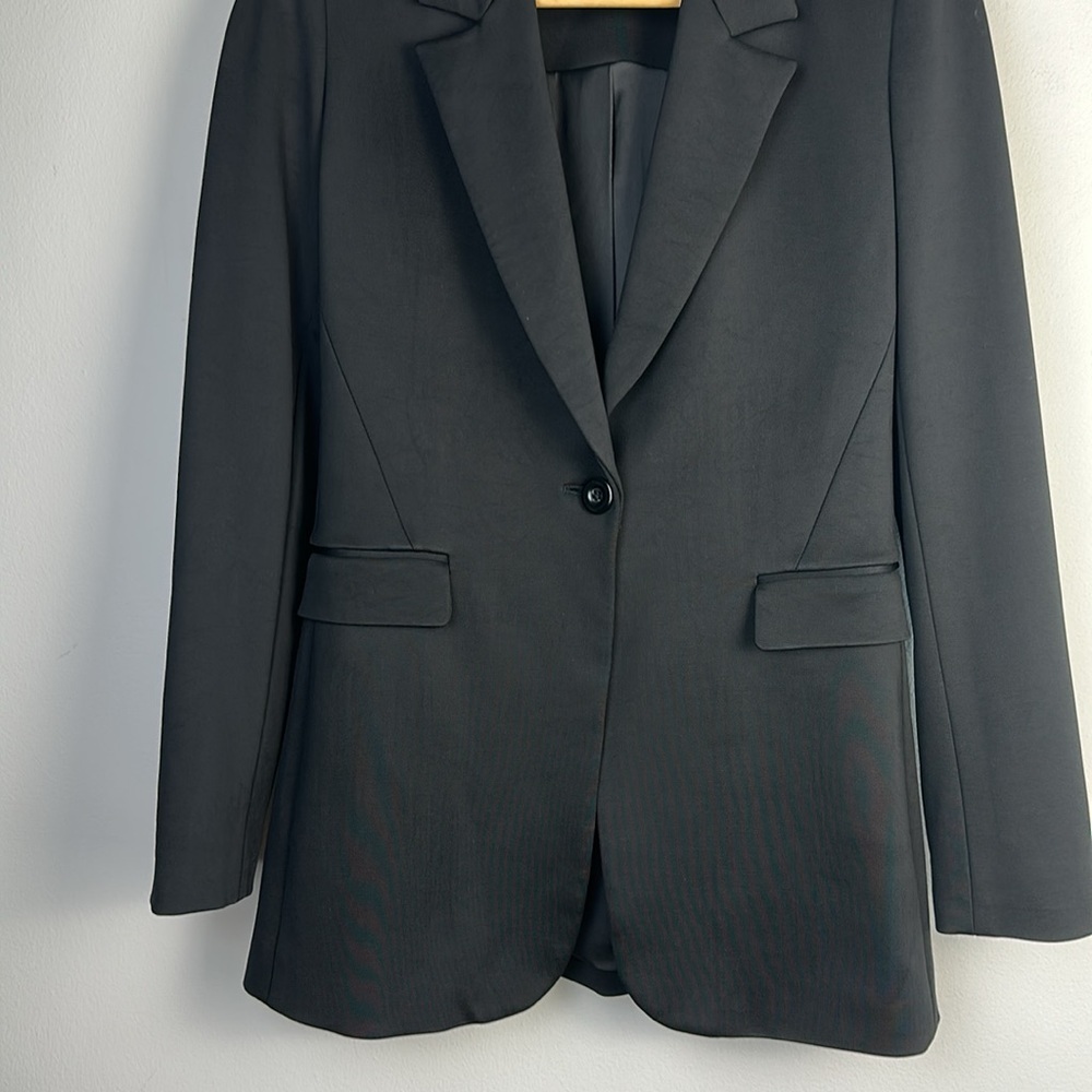 Alice + Olivia Classics Black Single Button Blazer Pockets Lined Size 4 Business - Picture 5 of 16